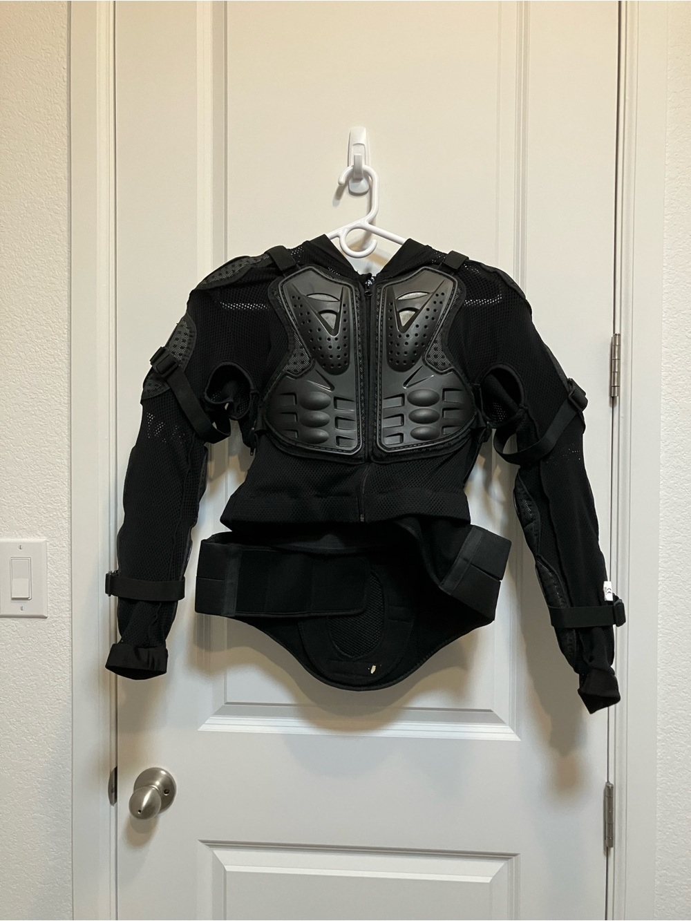 Men's Black Performance Protective Jacket with Integrated Armor